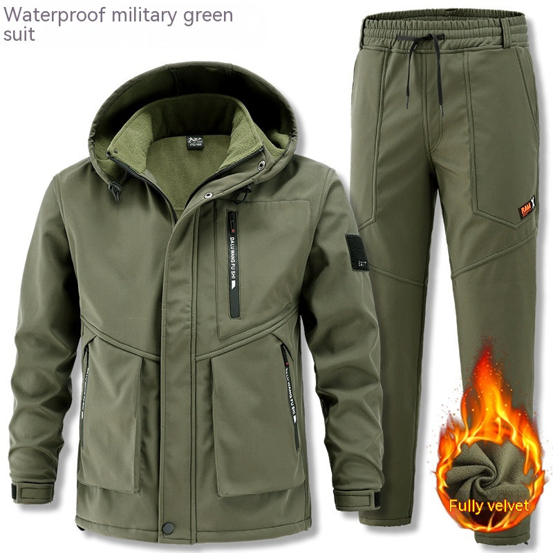 Men's Thick Fleece Lined Work Jacket and Pants