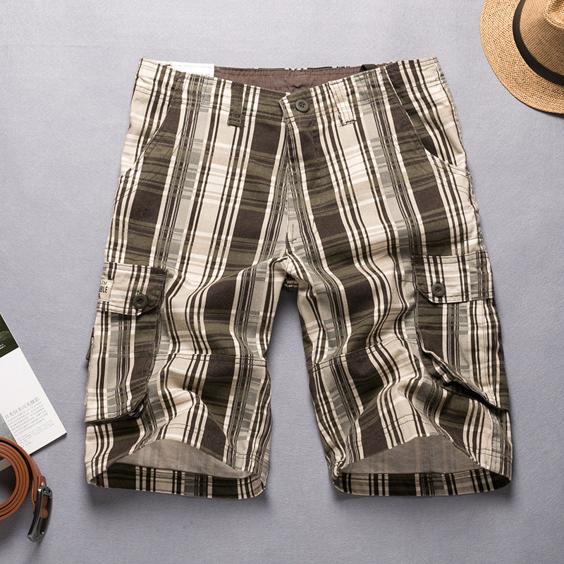 Men's Casual Plaid Beach Shorts