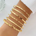 Bohemian Gold Metal Bracelet Set Gold Bazaare Mart Bangle Set