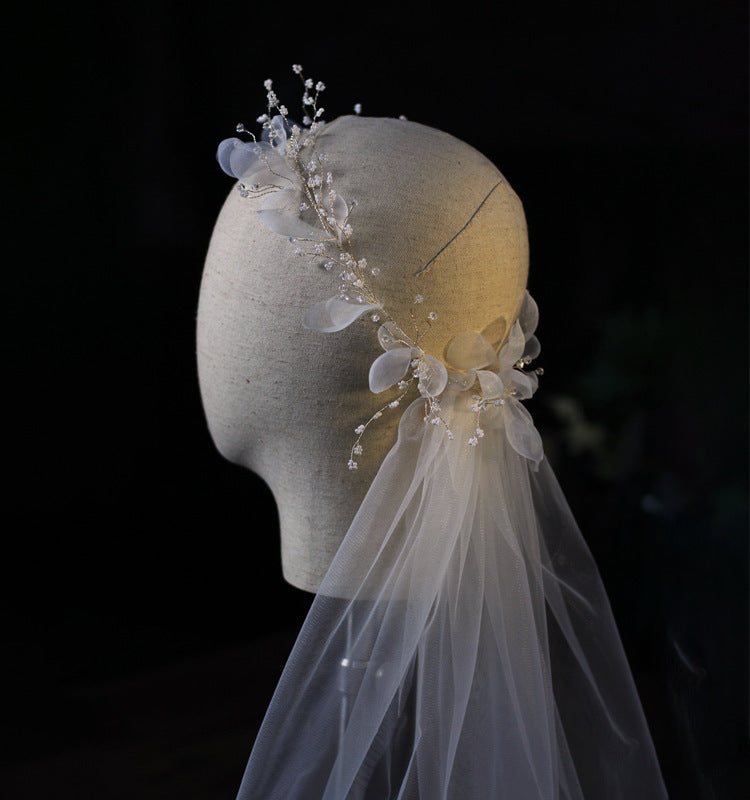 Bridal wreath veil wedding accessories