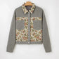 Grey Corduroy Patchwork Jacket Bazaare Mart Outerwear/Jackets