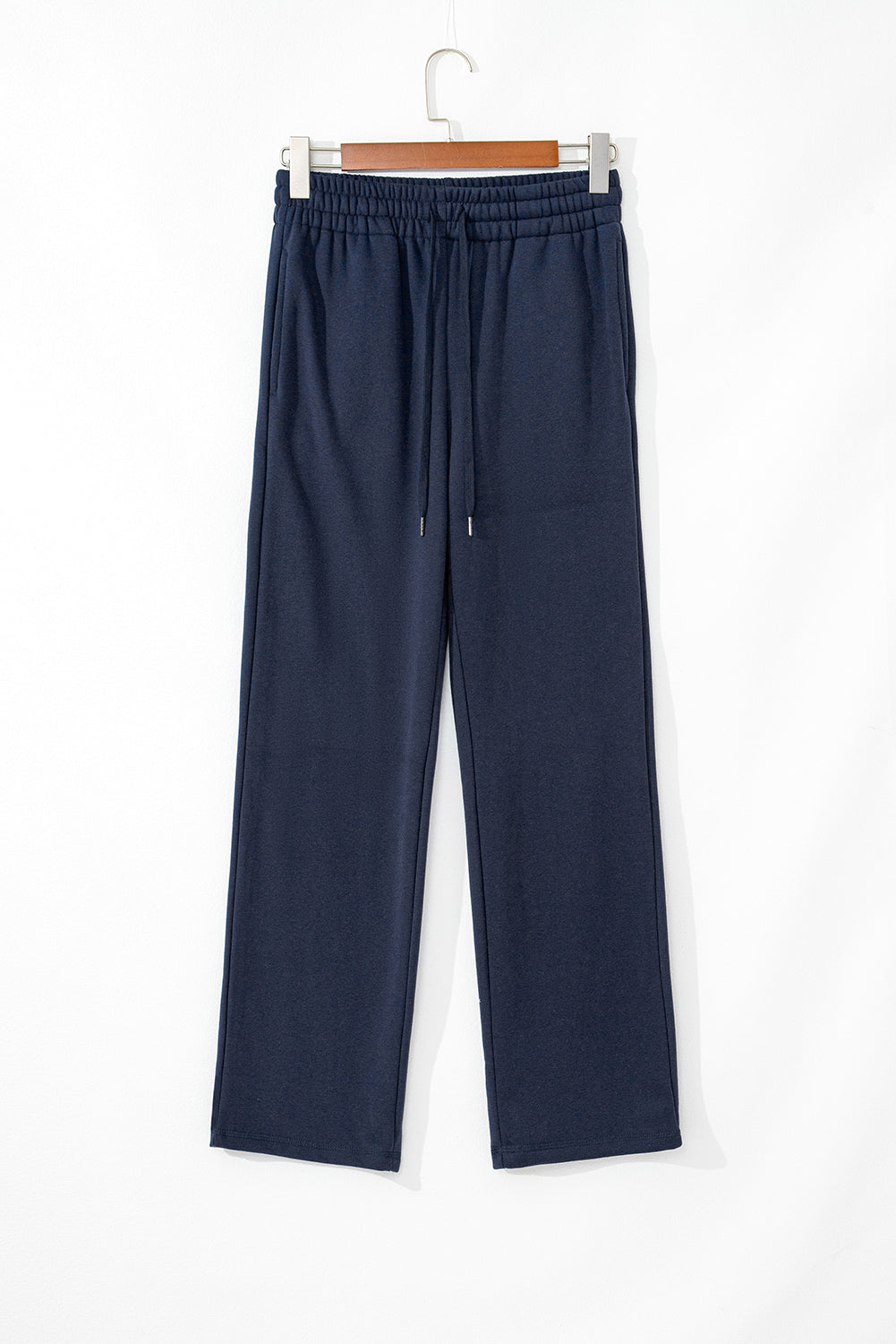 Navy Blue Fleece Drawstring Pants
