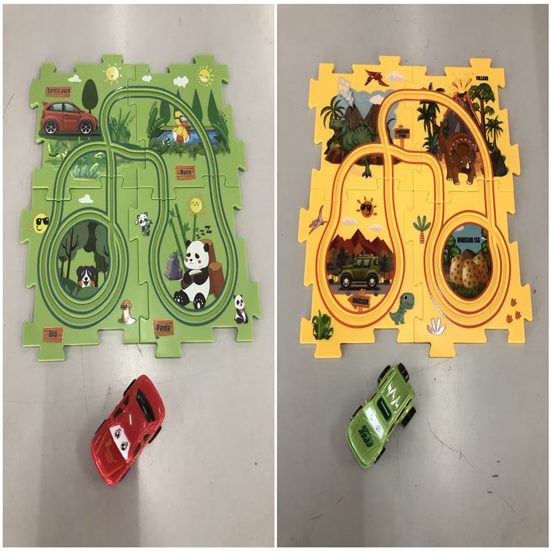 Electric Car Automatic Rail City Scene Play Mat