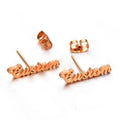 Personalized Earrings Rose Gold CJ Dropshipping Custom Earrings