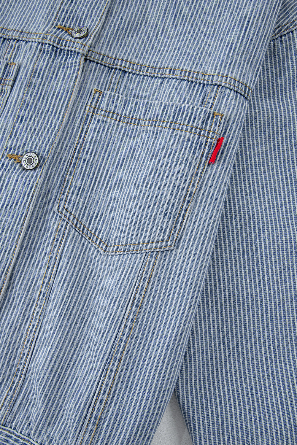 Blue Striped Denim Jacket