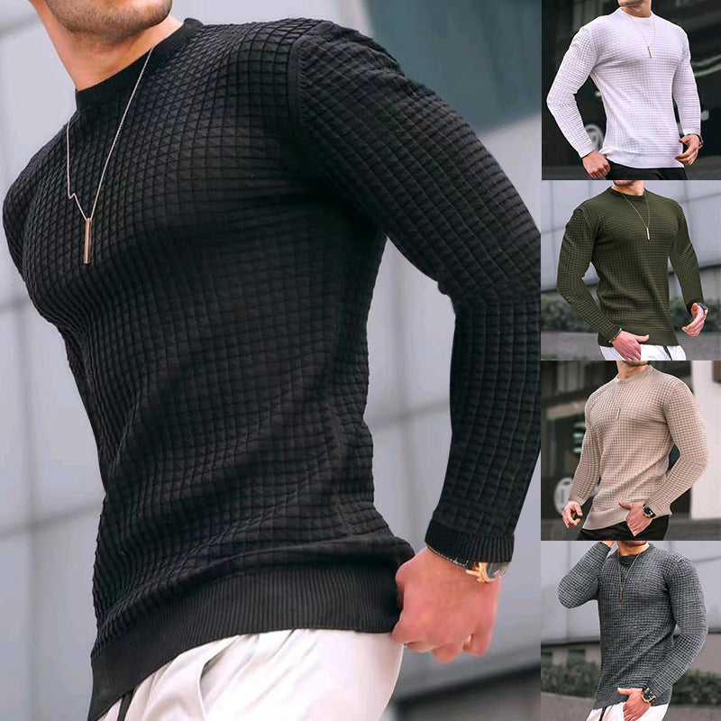 Crew-neck Loose Knit Thermal Top