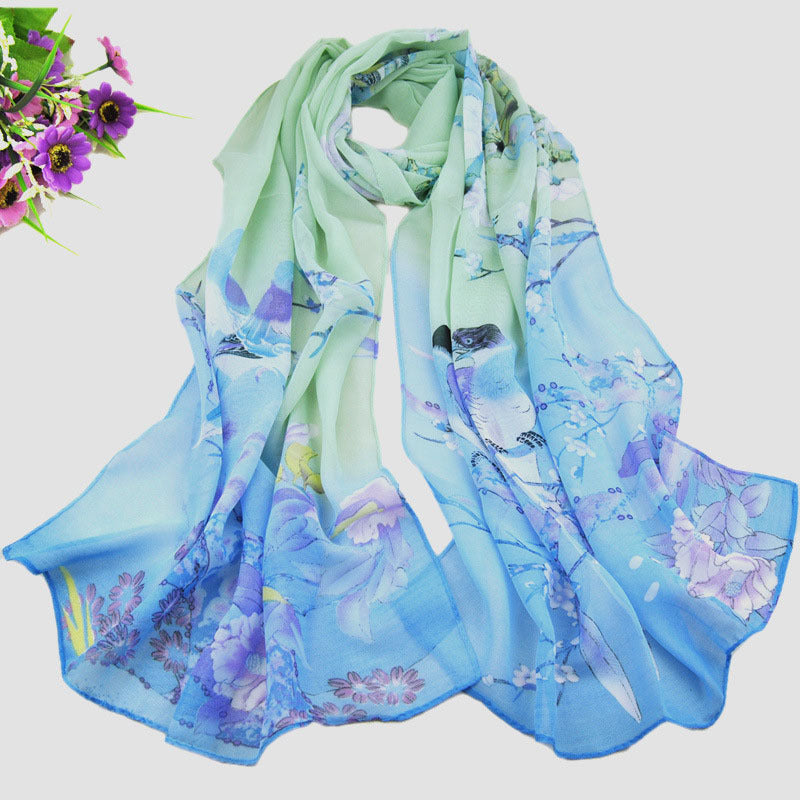 Printed Chiffon Scarf For Women