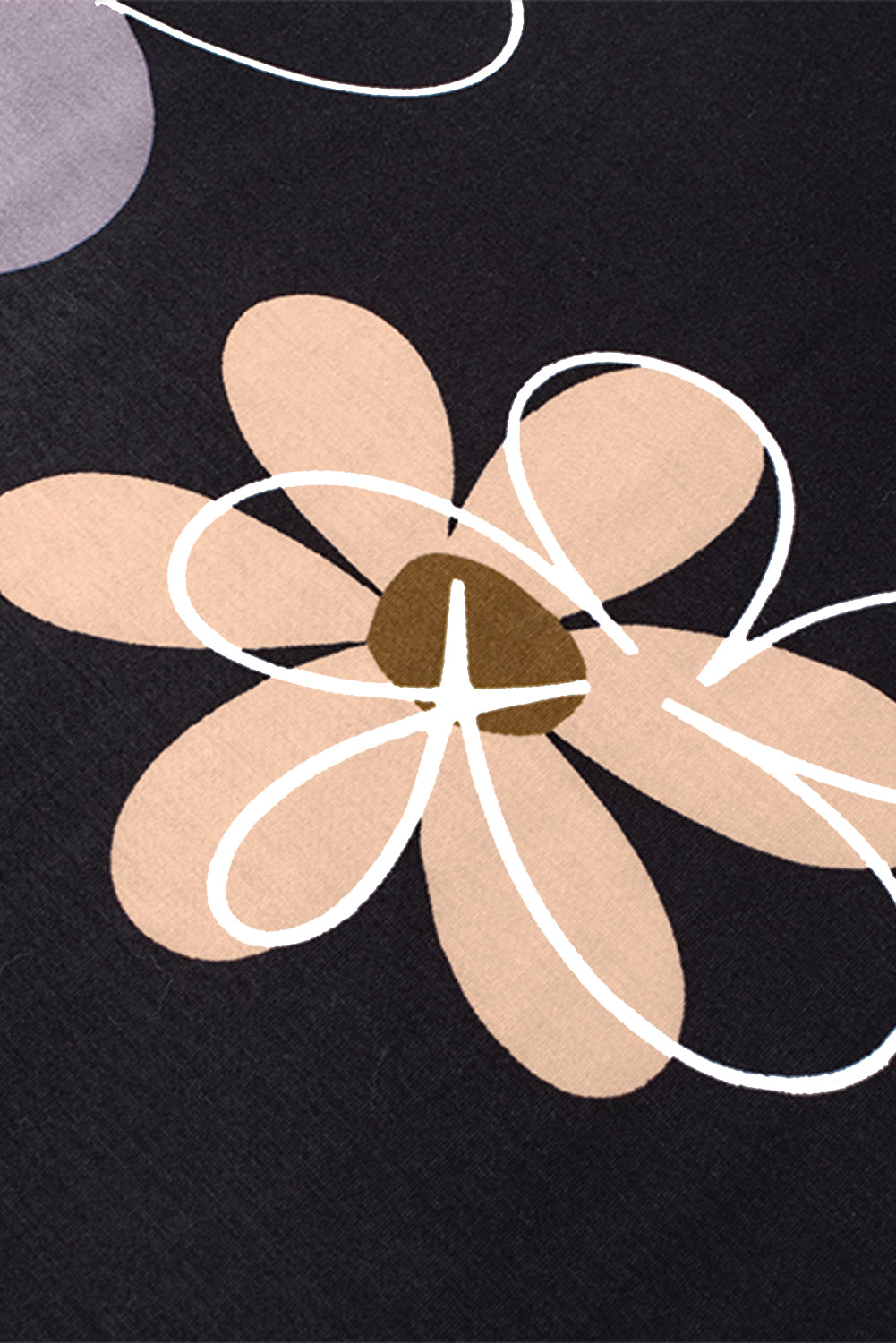 Black Flower T Shirt