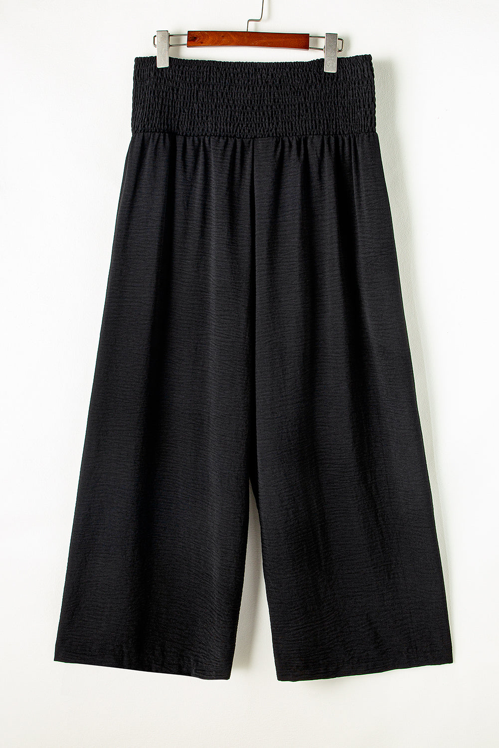 Black High Waist Plus Size Wide Leg Pants