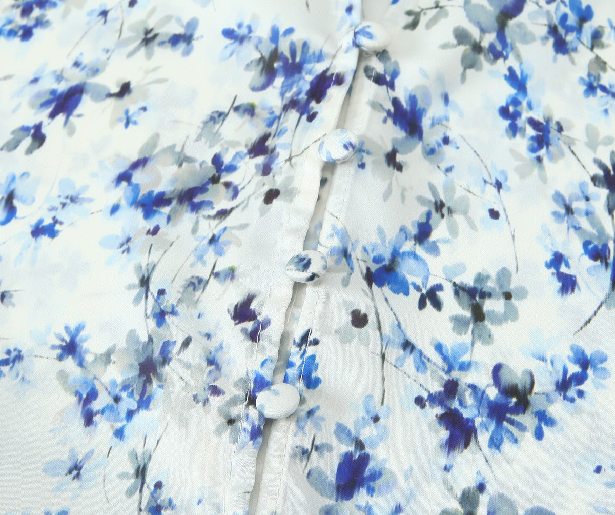 Light Blue Ditsy Blazer or High Waist Maxi Skirt CJ Dropshipping Light Blue Floral Maxi Skirt Suit