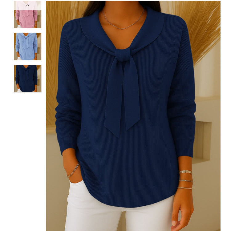 Solid Color Sailor Sweater