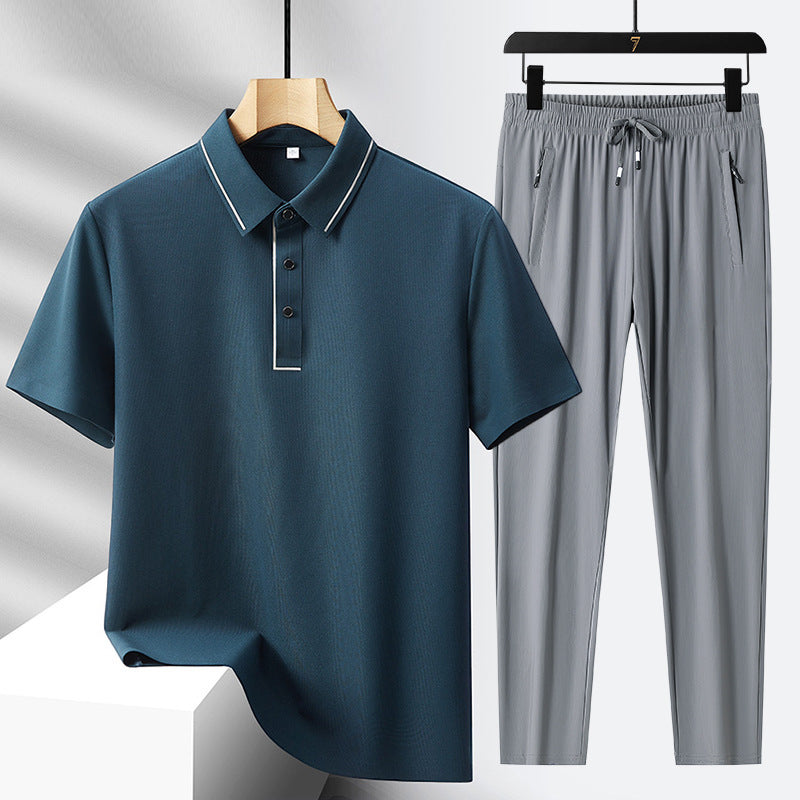 Seamless Polo Shirt and Pants Set