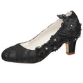 Floral Wedding Shoes Black Bazaare Mart White Floral Wedding Shoes
