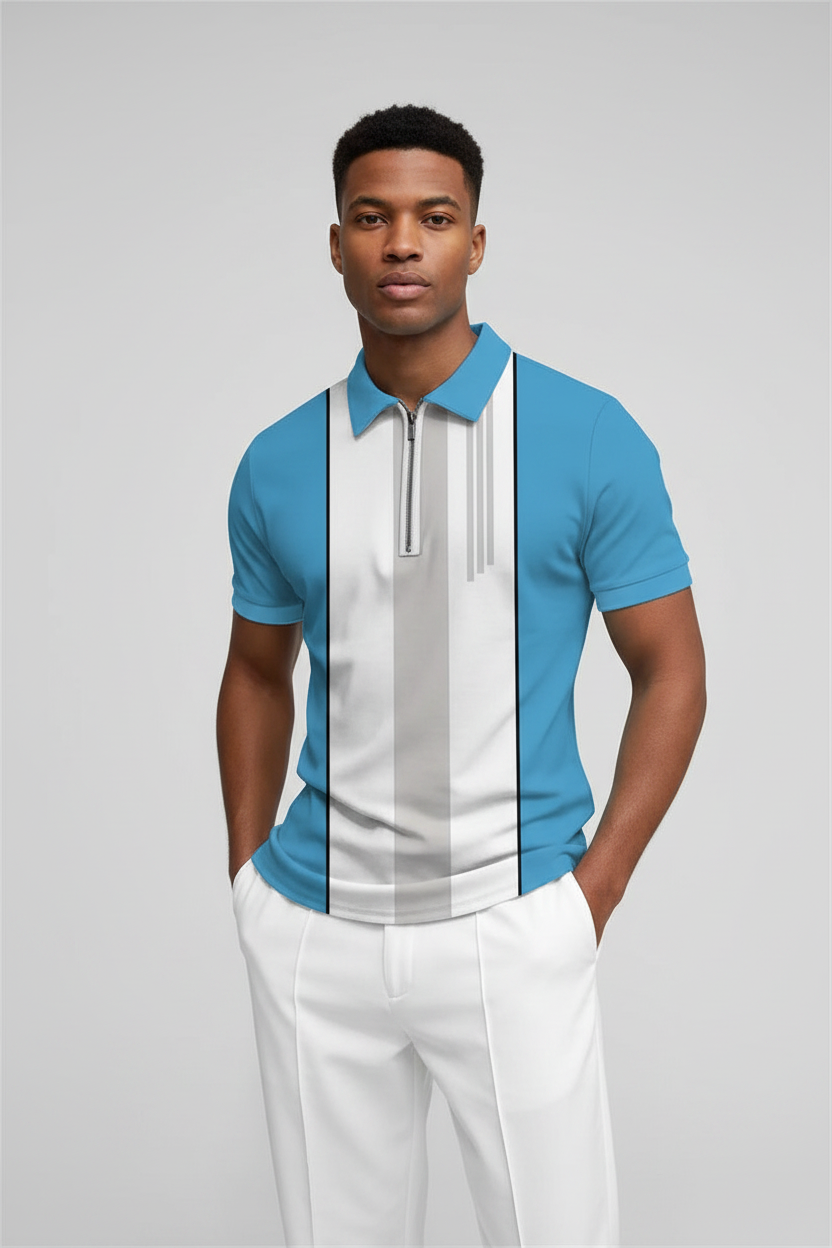 Men's 3D Playing Card Print Polo Shirt