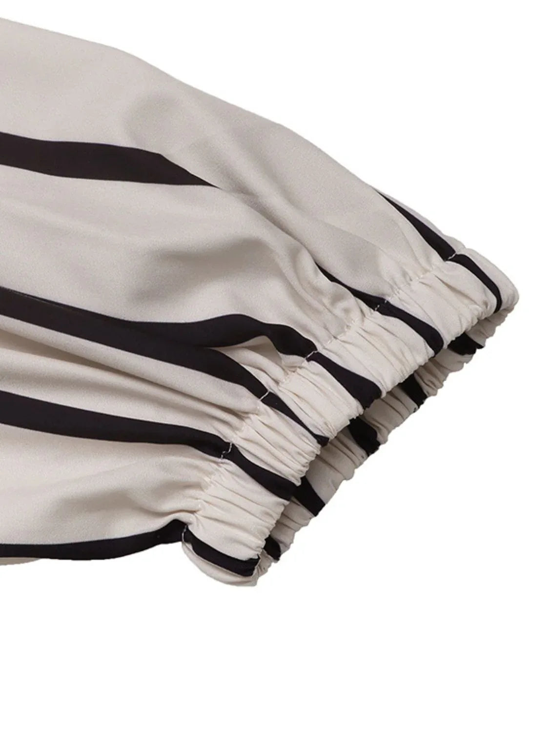 Perfee Striped Collared Neck Long Sleeve Shirt Bazarre Mart Striped Log Sleeve Shirt