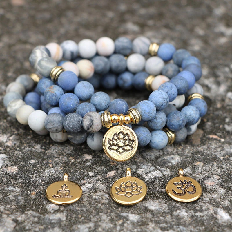 Buddha Beads Lotus Bracelet