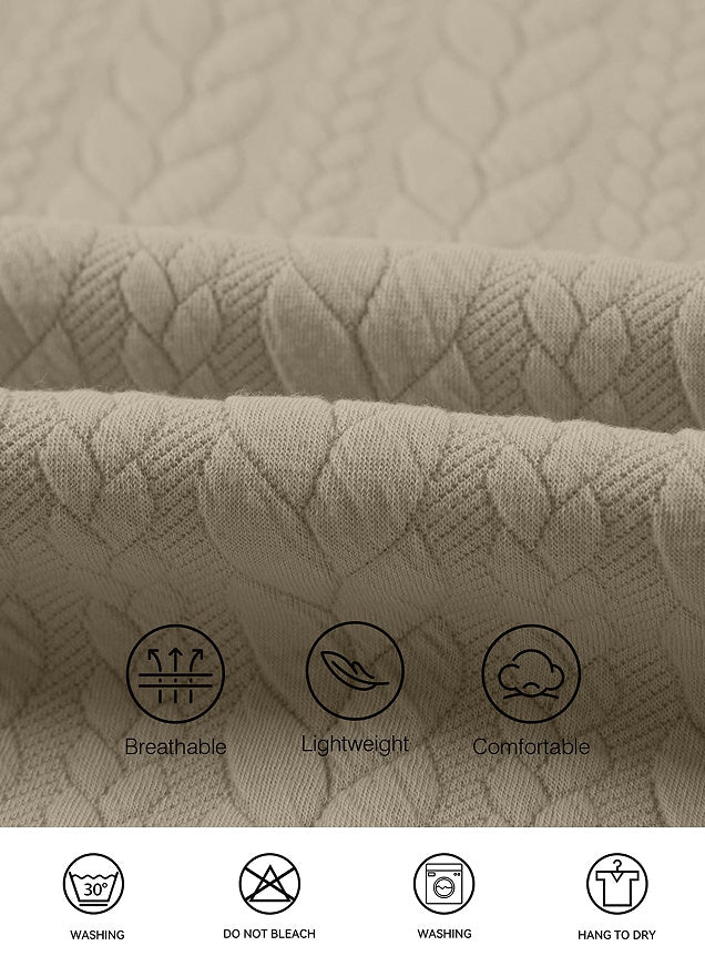 Twist Texture Solid Color Casual Hoodie Sweater