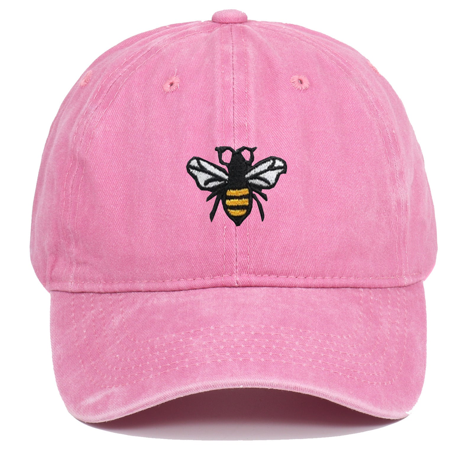 Vintage Bee Embroidered Baseball Cap