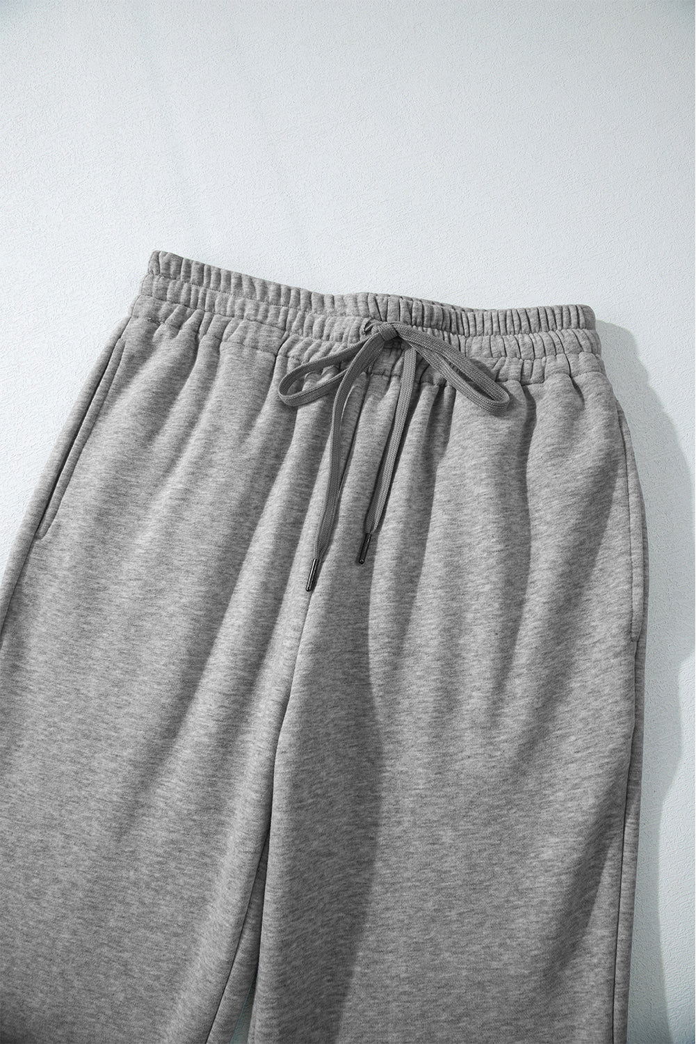 Light Grey Fleece Lined Drawstring Pants