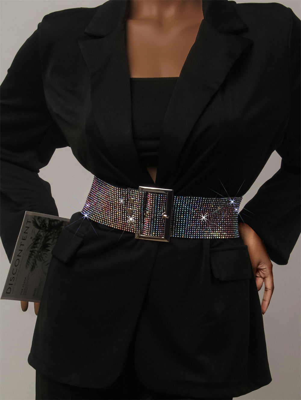Wide Fashion Diamond Belt