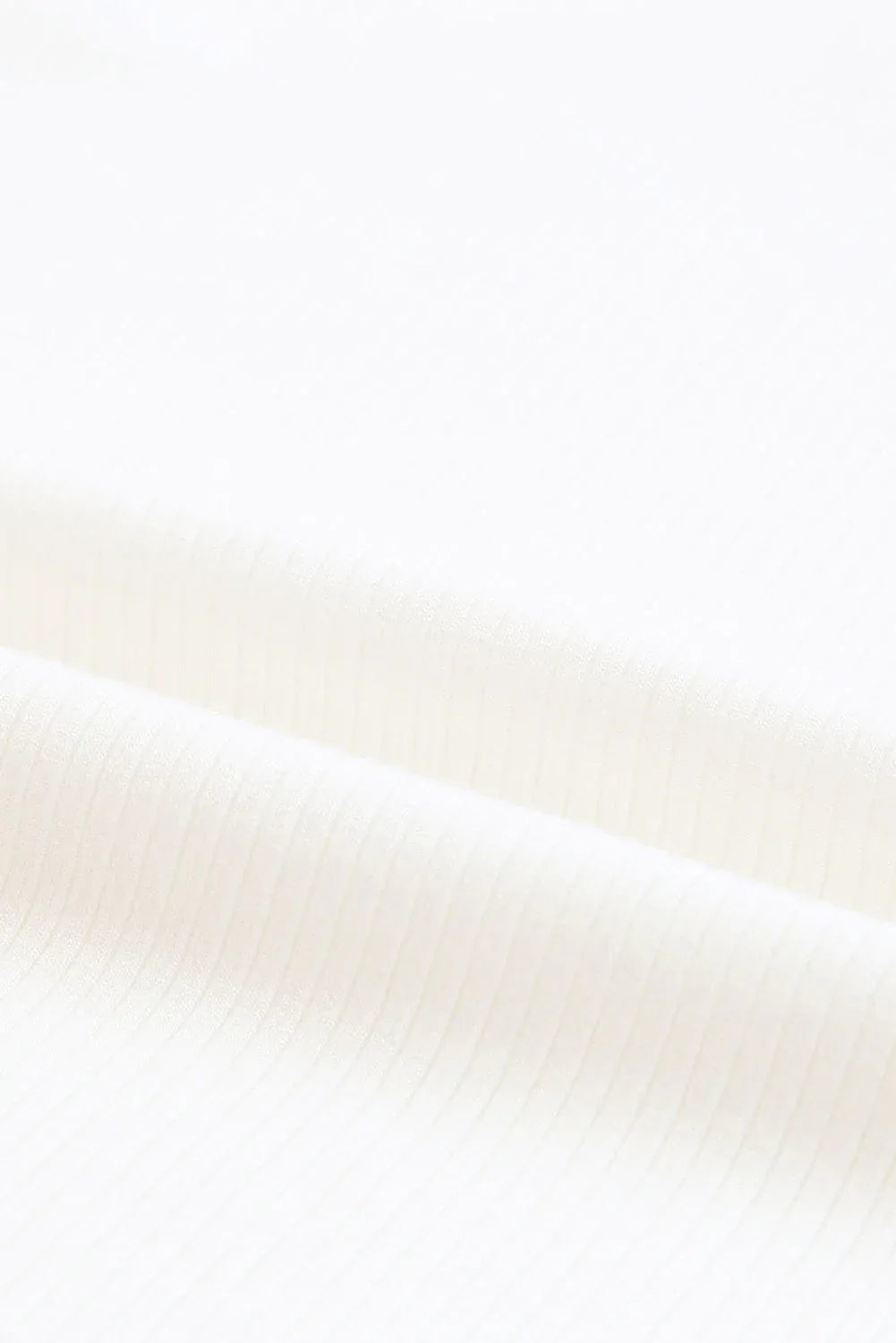 White Dotty Mesh Ruffle Sleeve Ribbed Knit Top Dear-Lover Dropshipping Tops/Tops & Tees