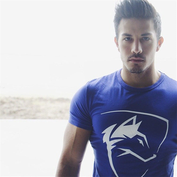 Wolf Icon T-Shirt Blue CJ Dropshipping Wolf Icon Tee