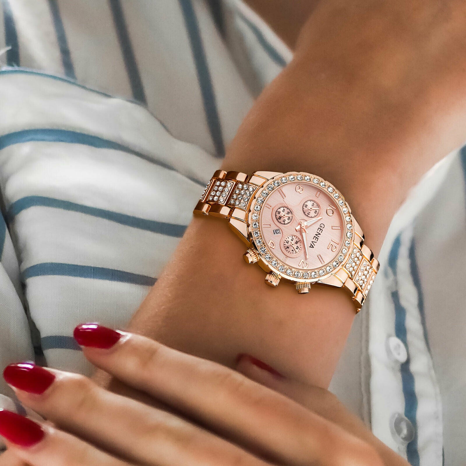 Women's Waterproof Rose Gold Wrist Watch
