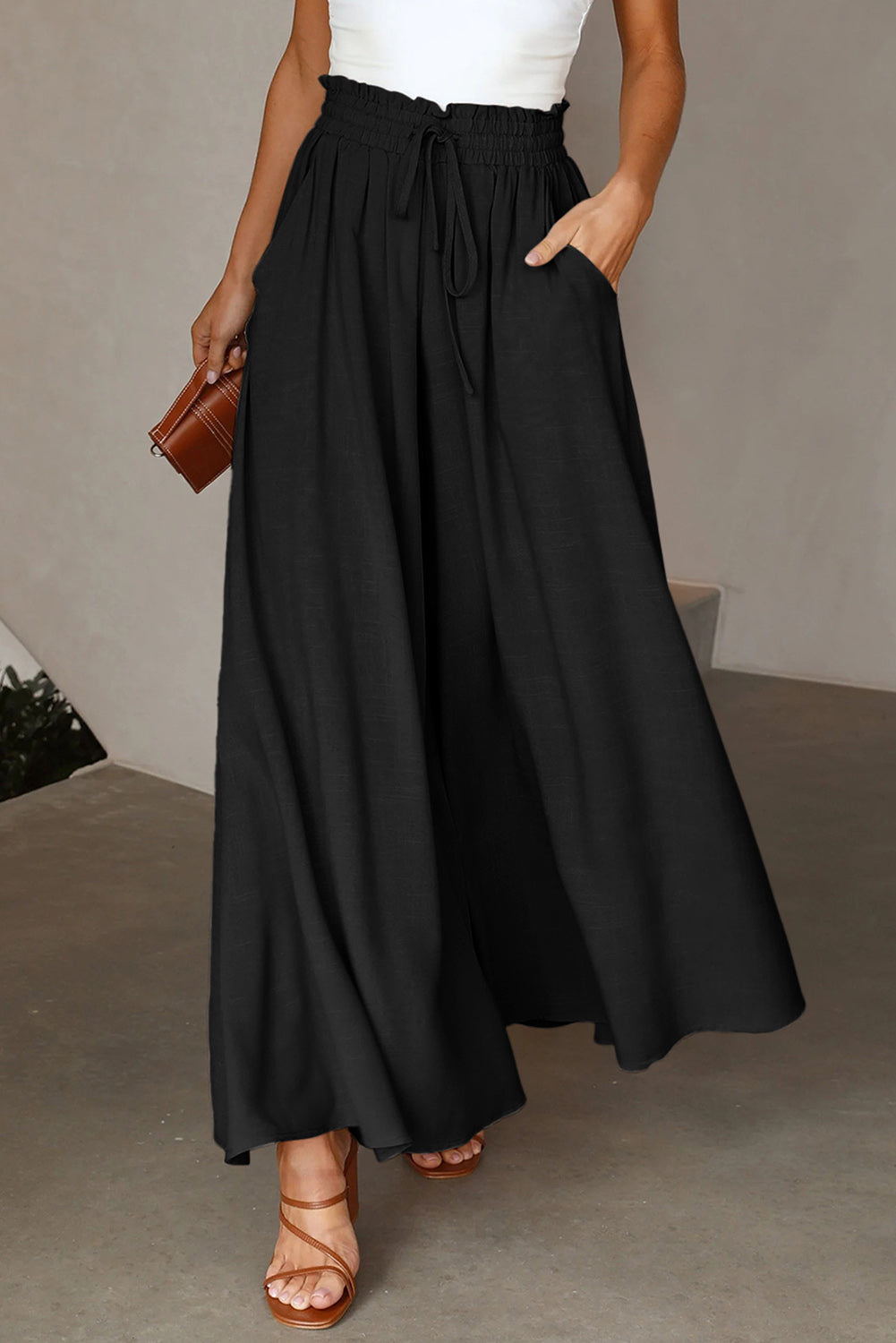 High Waist Wide Leg Pants