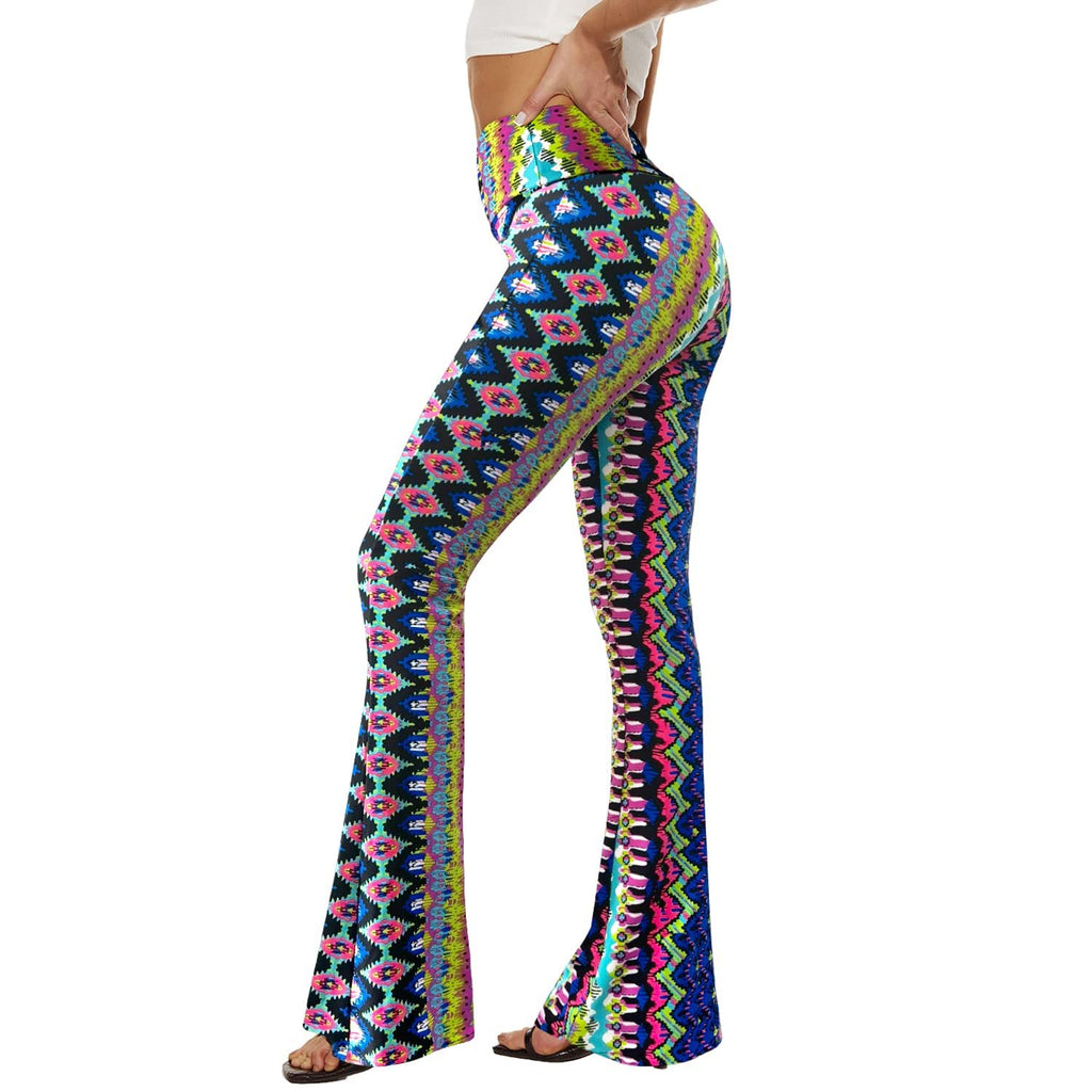 Colorful ZigZag Flair Yoga Pants