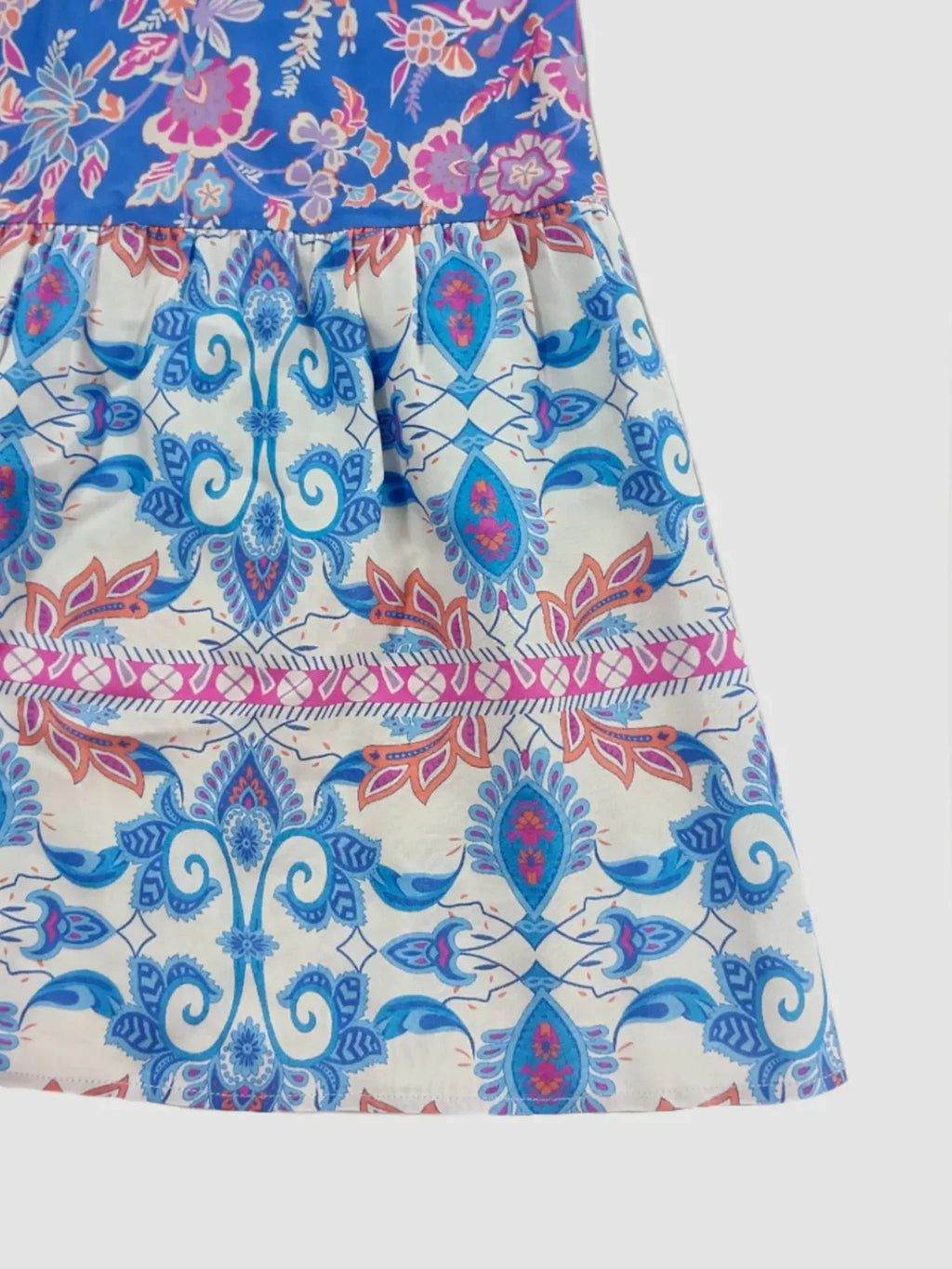 Smocked Off-Shoulder Printed Top and Skirt Set Bazarre Mart