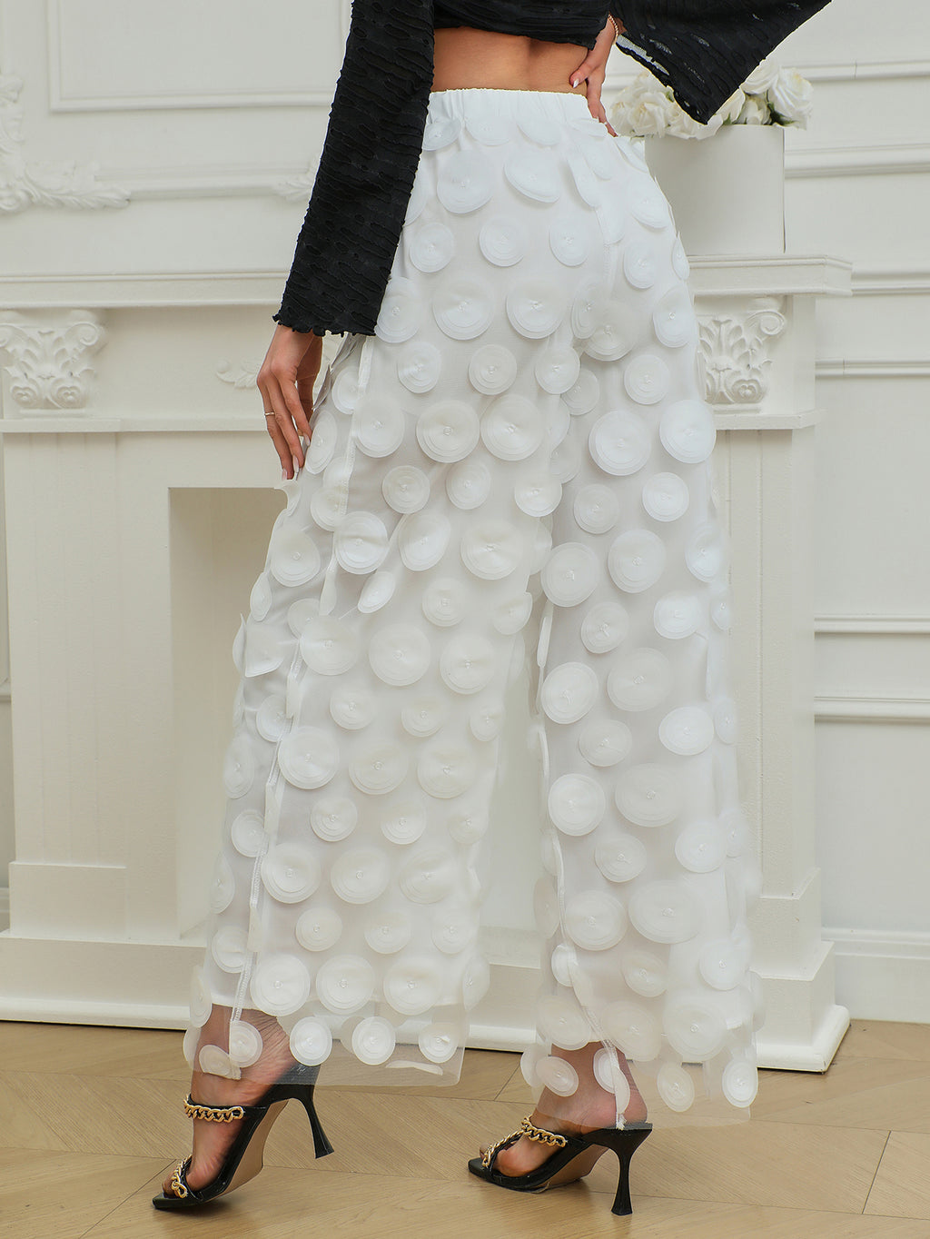 Large Lace Dot Pants