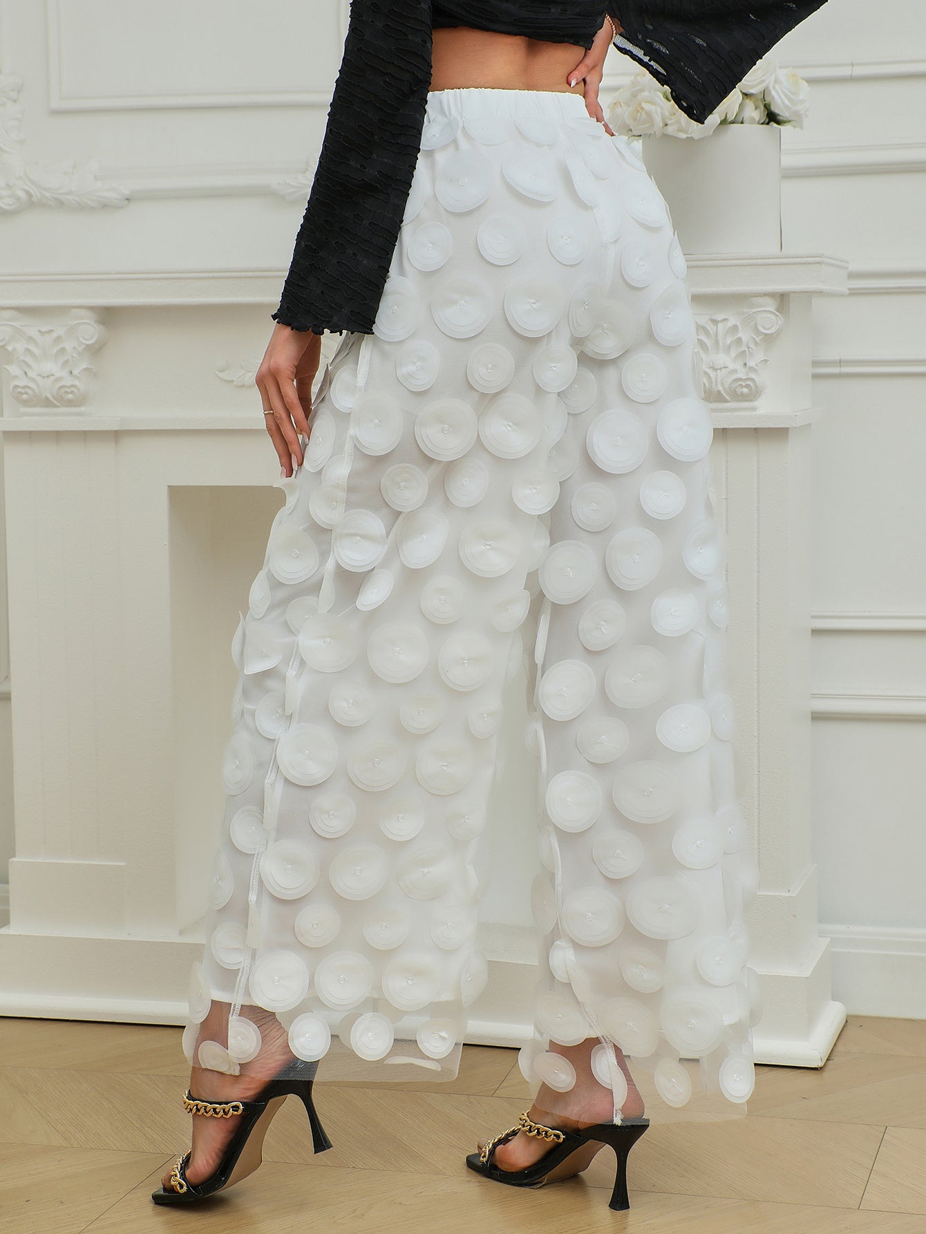 Large Lace Dot Pants