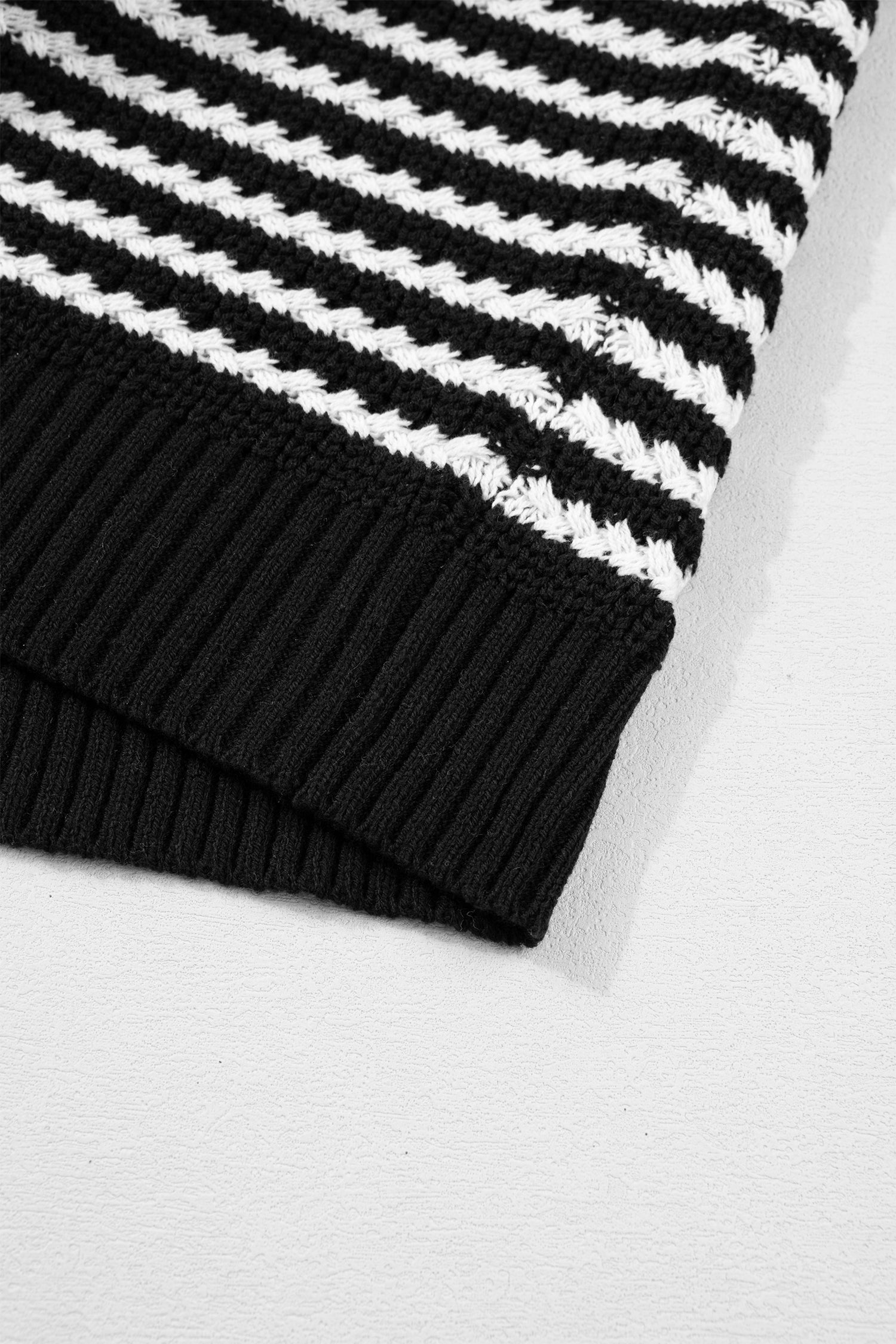 Striped Short Sleeve Knit V Neck Bow Knot Sweater Bazaare Mart Sweaters & Cardigans/Short Sleeve Sweaters