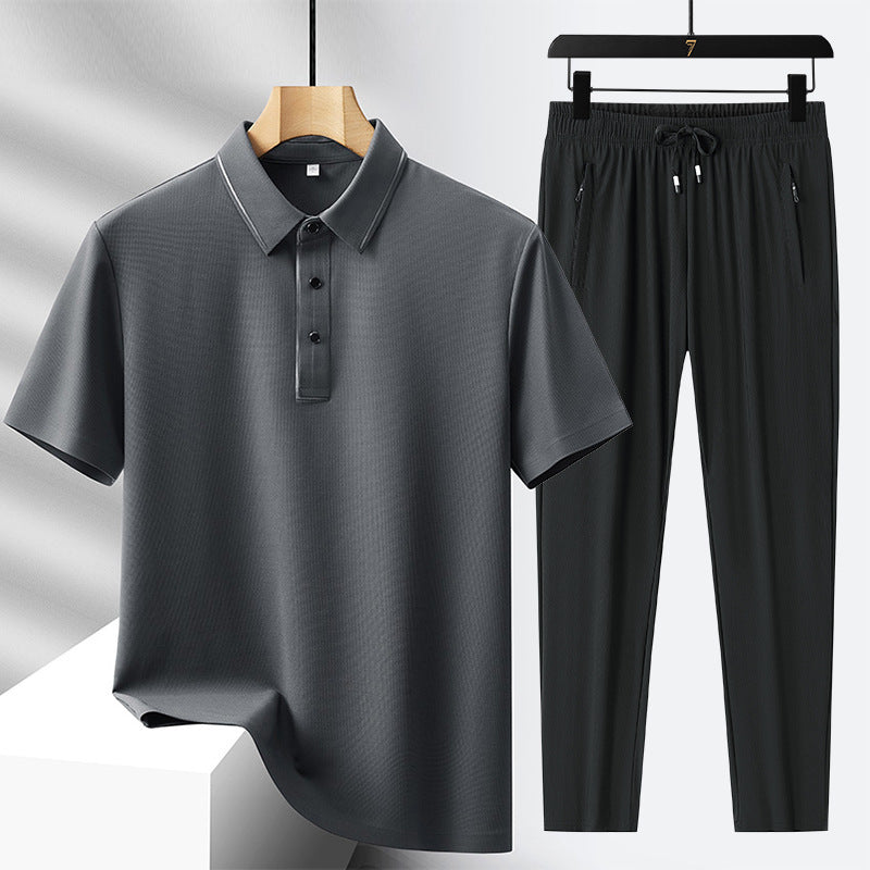 Seamless Polo Shirt and Pants Set