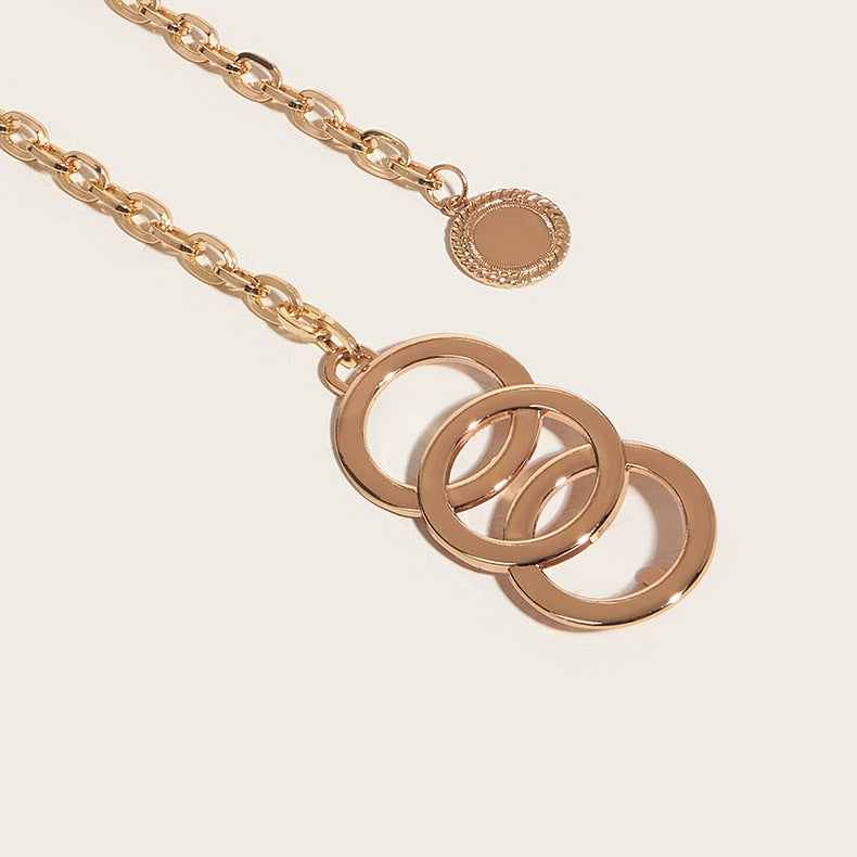 Atmospheric Metal Pendant Chain Belt