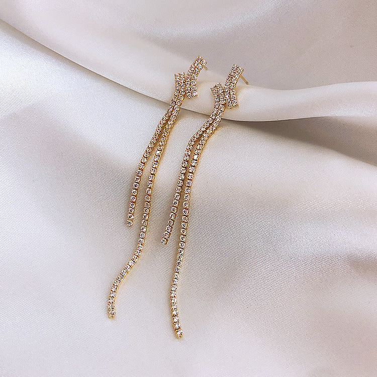 Personality Tassel and Stud Earrings