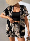 Kimono Loungewear Shorts Set Black Bazaare Mart Loose Shorts Set