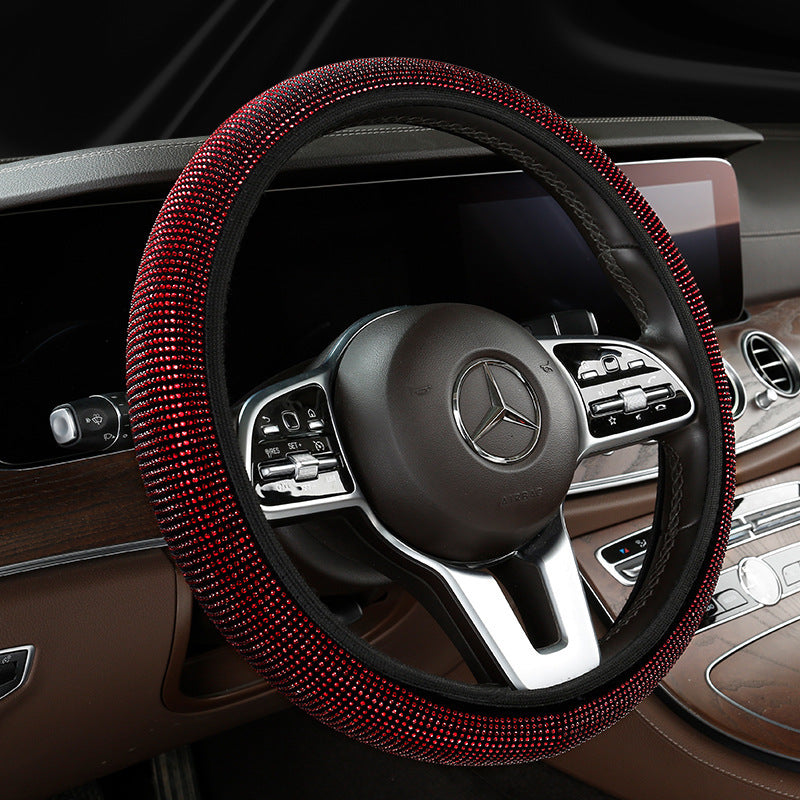 Diamond-Studded Steering Wheel Cover