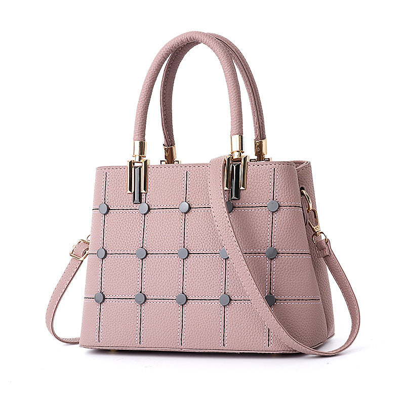 Plaid Rivet Handbag