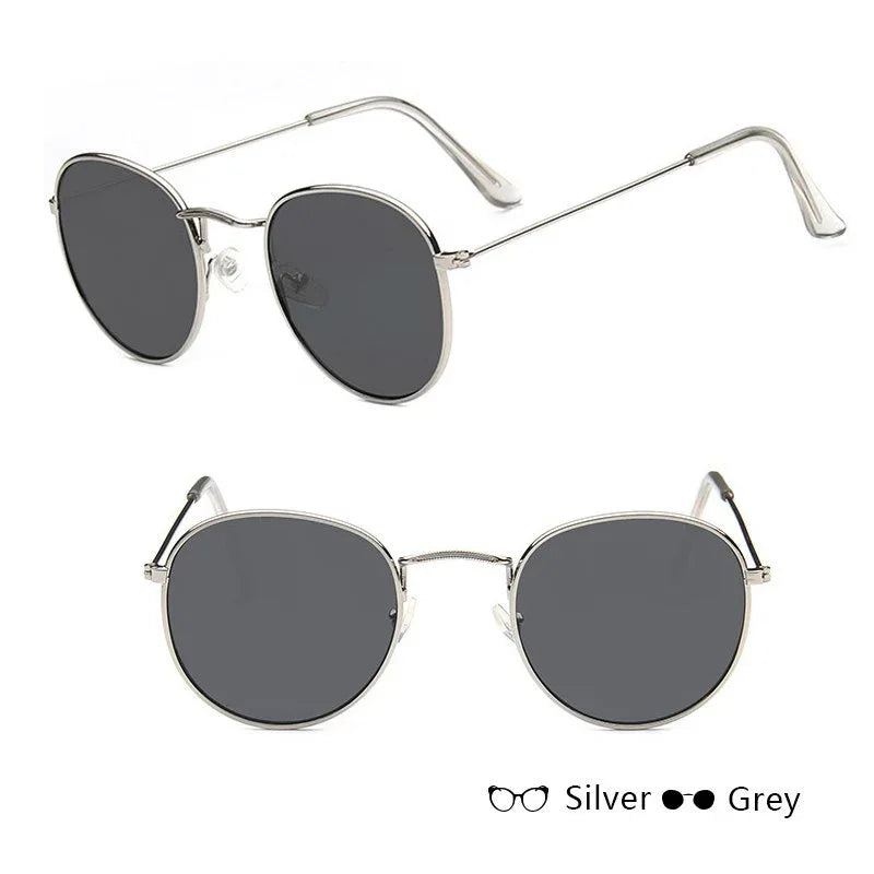 Women Retro Sunglasses Silver+gray Bazaare Mart Sunglasses