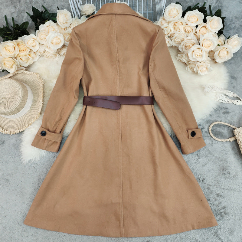 Retro Double Breast Wool Trench Coat