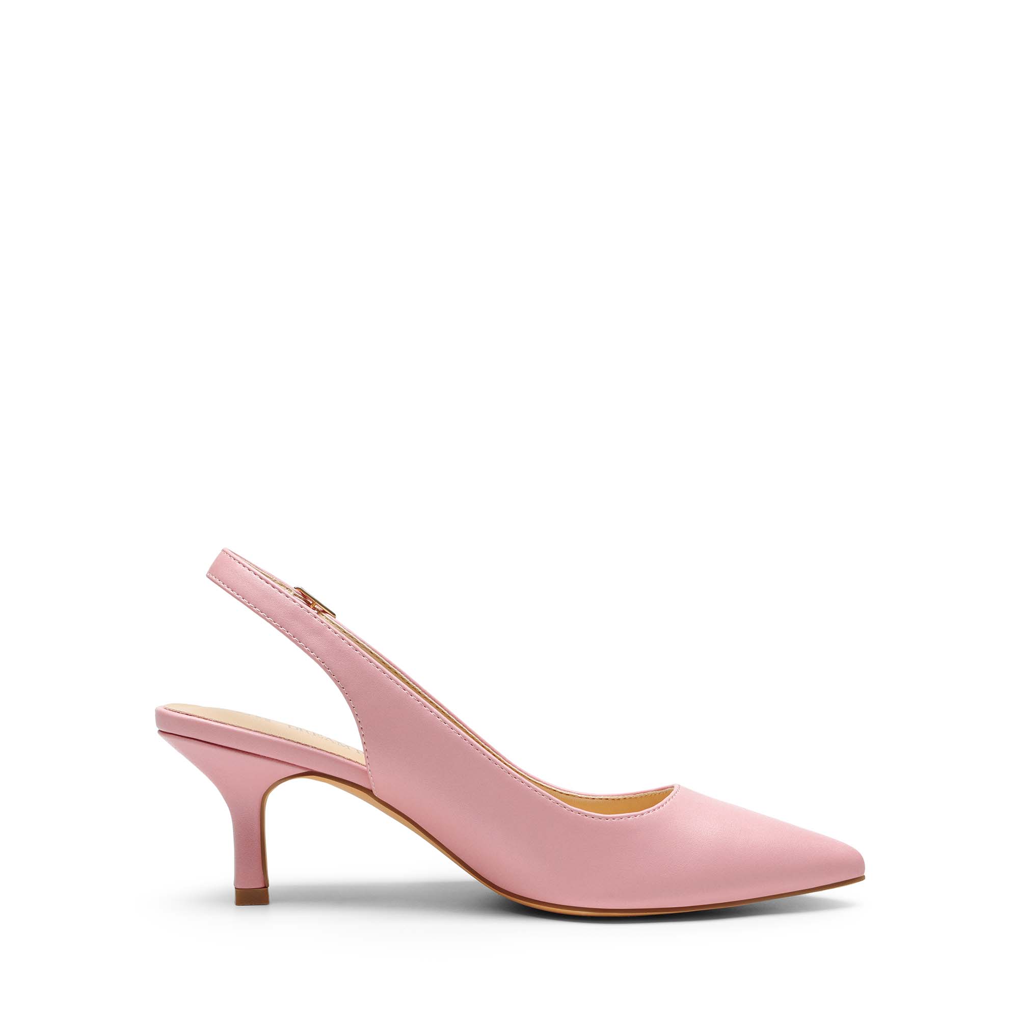 Pointed Toe Low Heel Slingback Kitten Heels