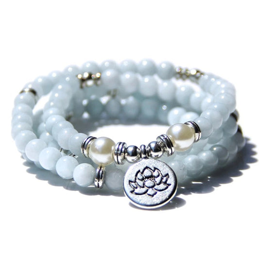 Buddha Beads Lotus Bracelet