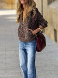 Leopard Print Zip-Up Hoodie Leopard Trendsi Leopard Print Zip-Up Hoodie