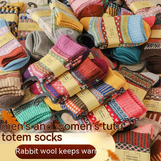 Colorful Angora Wool Socks