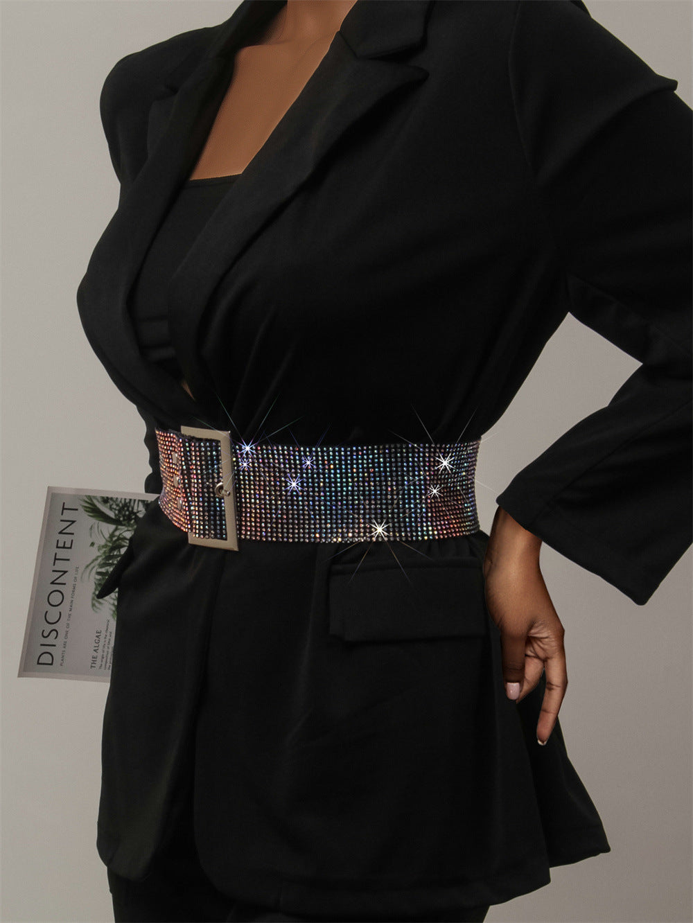Wide Fashion Diamond Belt