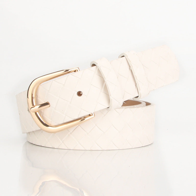Trendy Woven Imitation Leather Belt