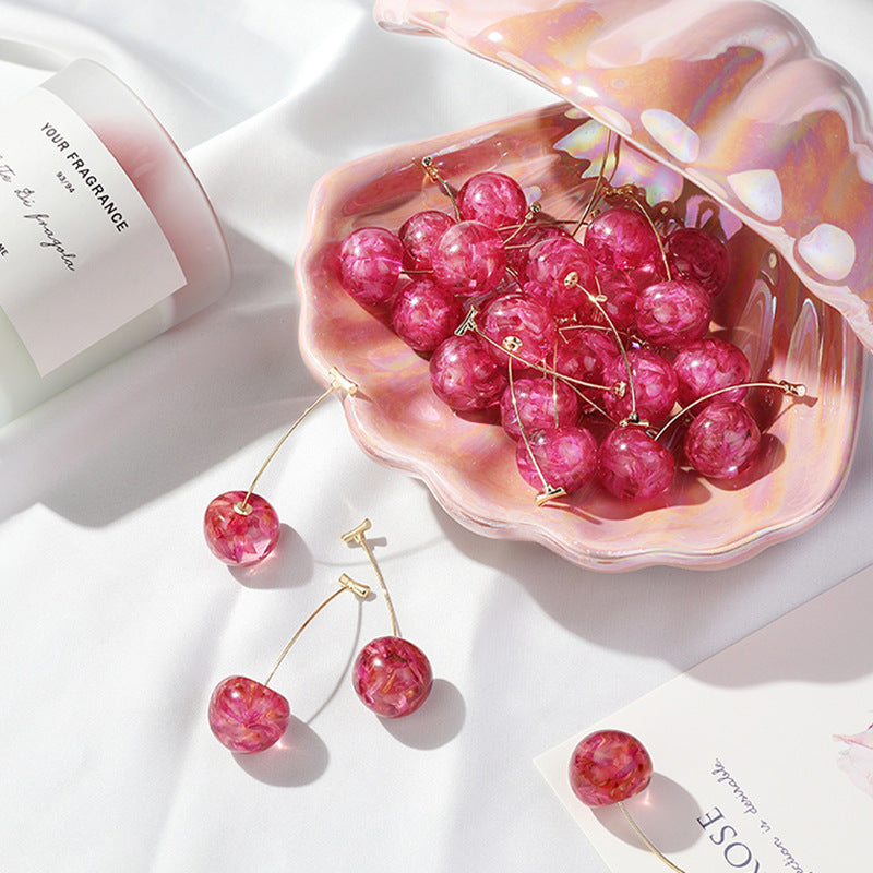 Sweet Red Cherry Earrings