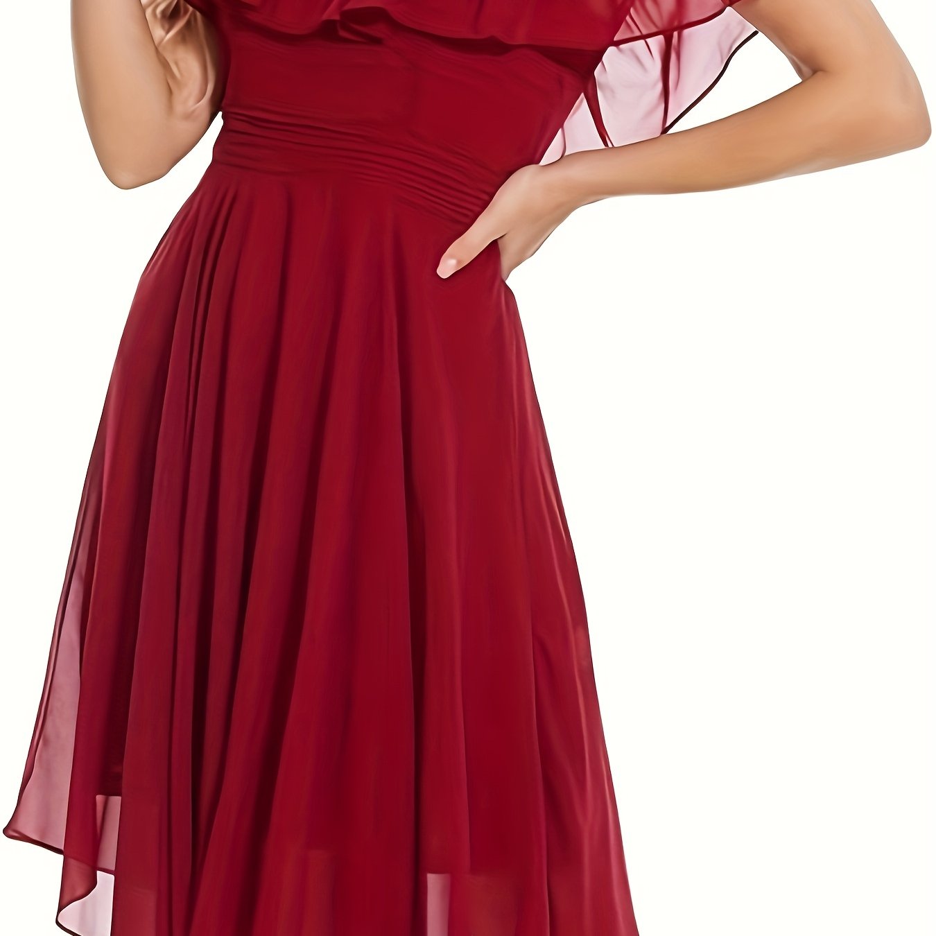 Flowy Off-the-Shoulder Bridesmaid Dress