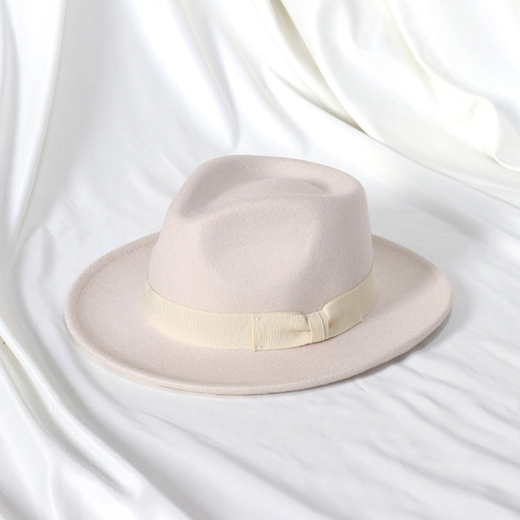 Cream Classic Felt Fedora Hat